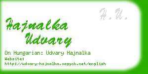 hajnalka udvary business card